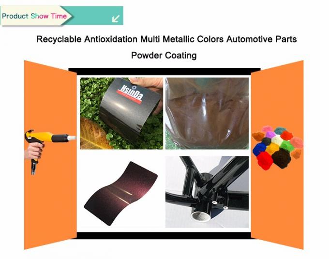 Pintura de brilho do revestimento do pó do pulverizador do efeito brilho automotivo metálico reciclável das peças das cores da antioxidação do multi