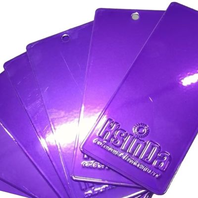 Revestimento em Pó Vibrante Candy Purple Ecológico Resistente a UV para Bicicletas