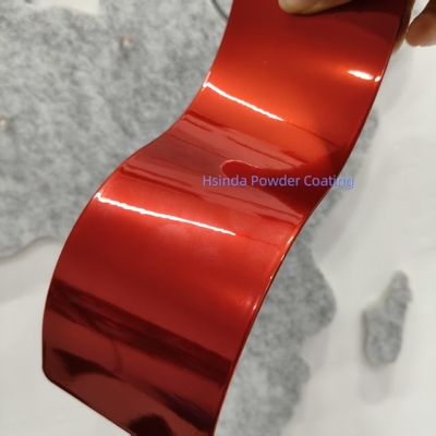 Tinta de Revestimento em Pó de Poliéster Vermelho Ilusão Cromada de Dupla Camada para Revestimento de Metal