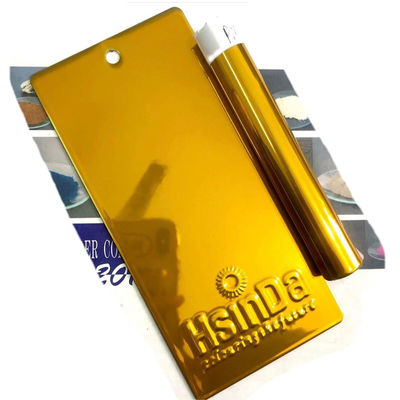 Crom Mirror Gold Color Electrostatic Heat Chemical Resistant Oxidação Powder Coating Spray Paint para Fabricação de Metal