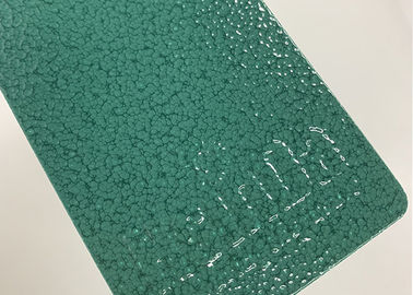 Pintura revestida Thermoset do poliéster da cola Epoxy do pó de metal da textura verde do martelo